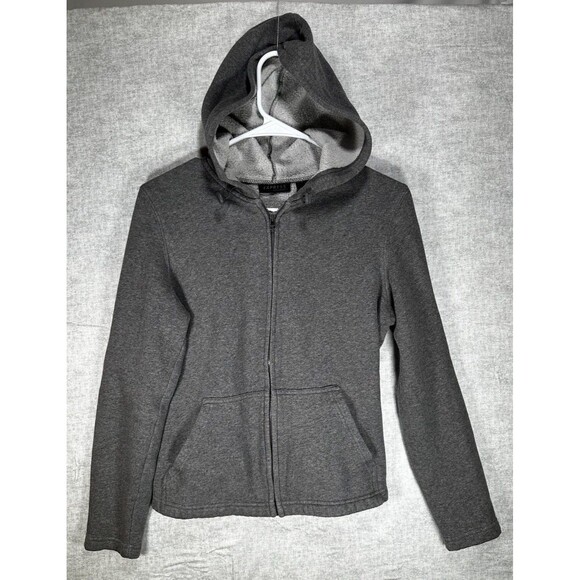 Express Tops - Express Hoodie Womens Size Medium Full Zip Gray Long Sleeve Sweatshirt